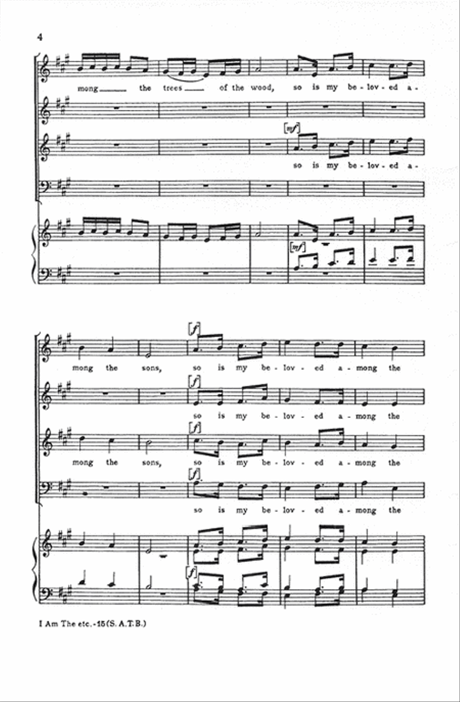 I Am the Rose of Sharon 4-Part scores gallery preview page 4