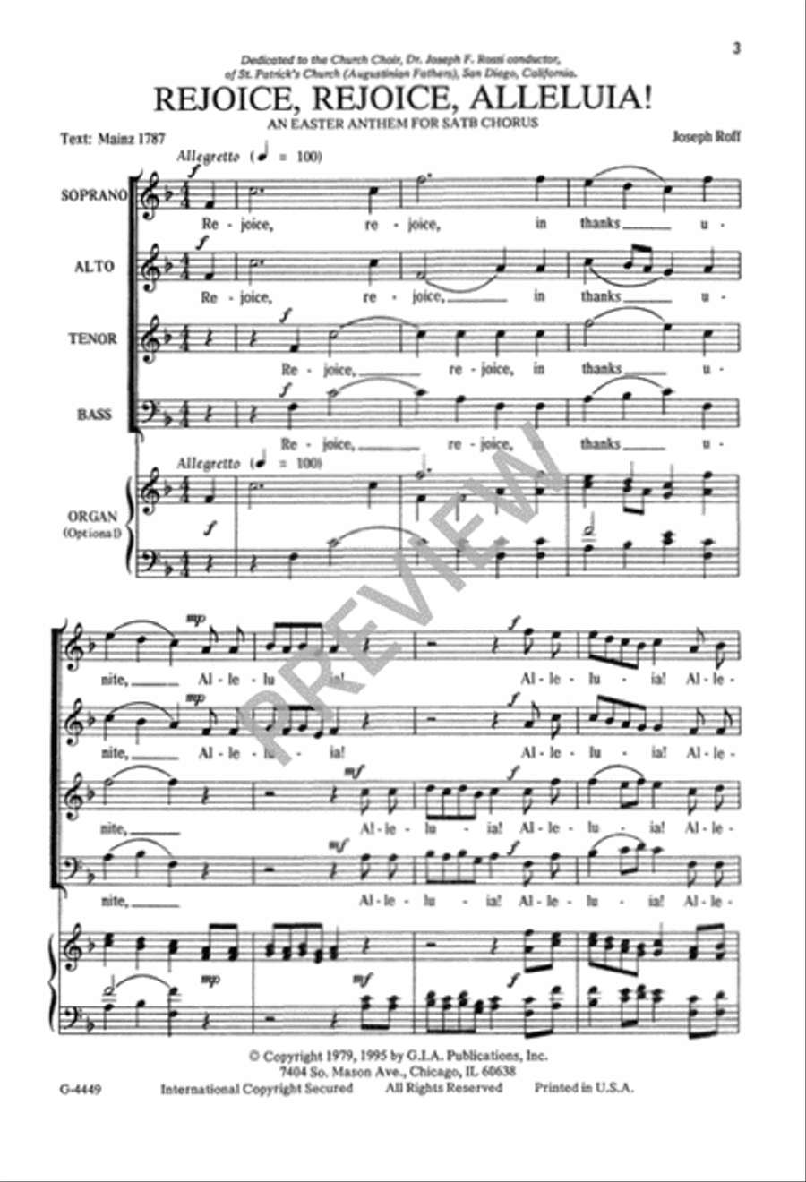Rejoice, Rejoice, Alleluia 4-Part scores gallery preview page 4