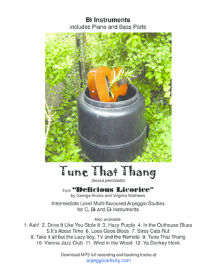 Book cover for Tune That Thang. Bb clarinet/trumpet/or tenor saxophone.