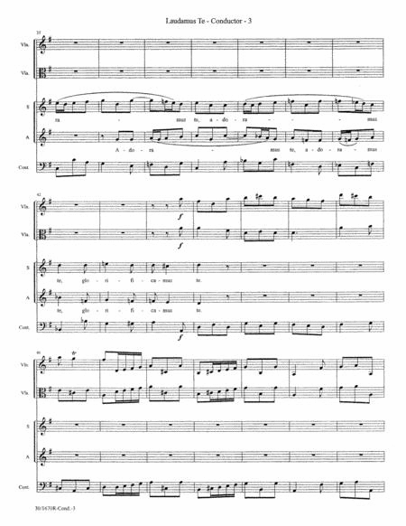 Laudamus Te - String Orchestra Score and Parts