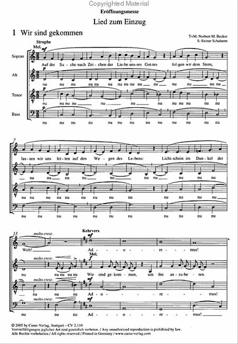 Chorbuch zum XX. Weltjugendtag, Koln 2005 Choir scores gallery preview page 2