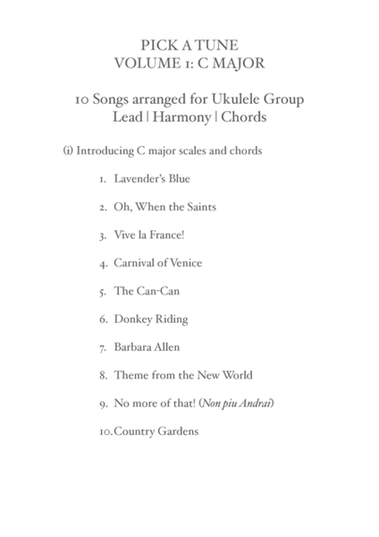 Pick a Tune for Ukulele Volume 1 image number null