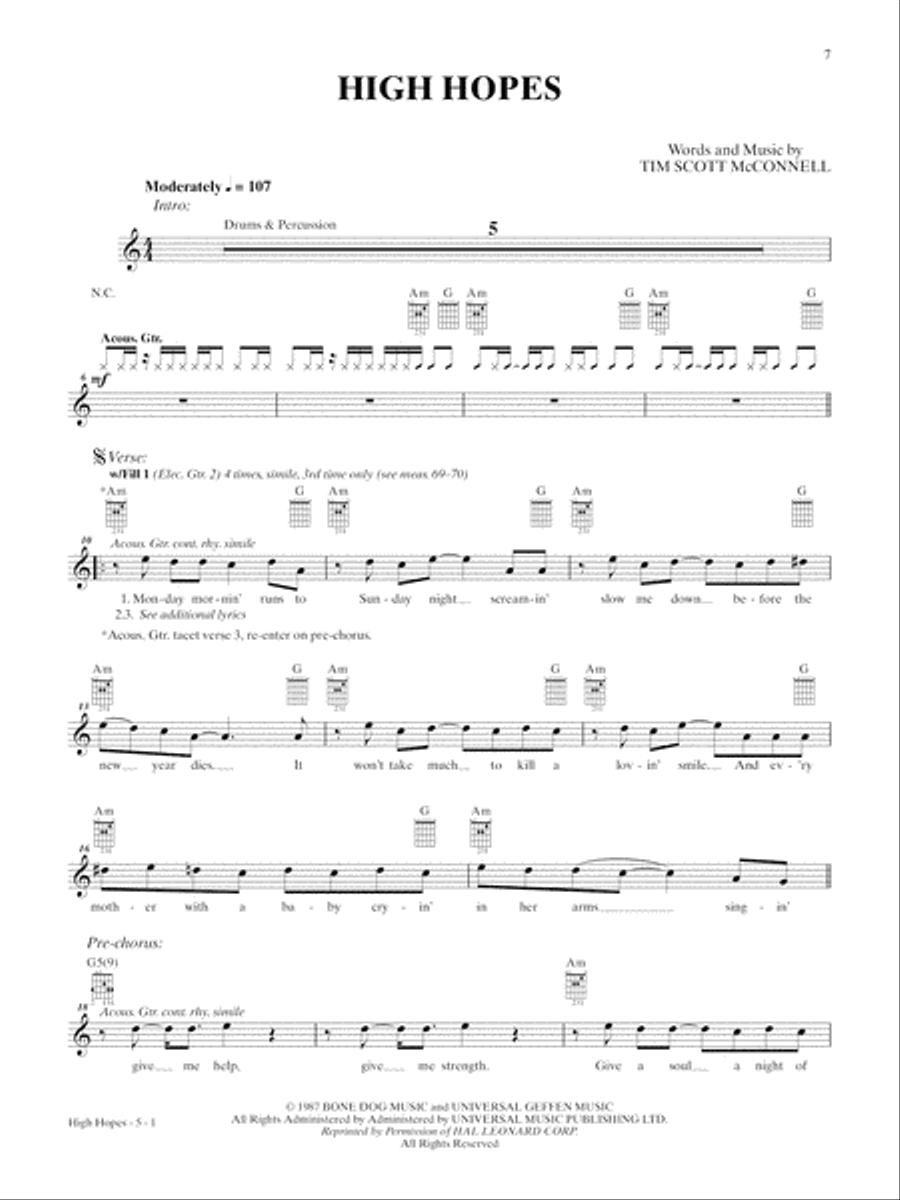 Bruce Springsteen -- High Hopes Guitar scores gallery preview page 4
