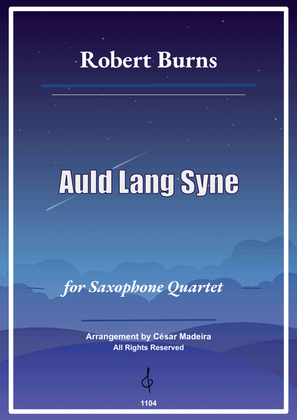 Auld Lang Syne - Sax Quartet (Full Score and Parts)
