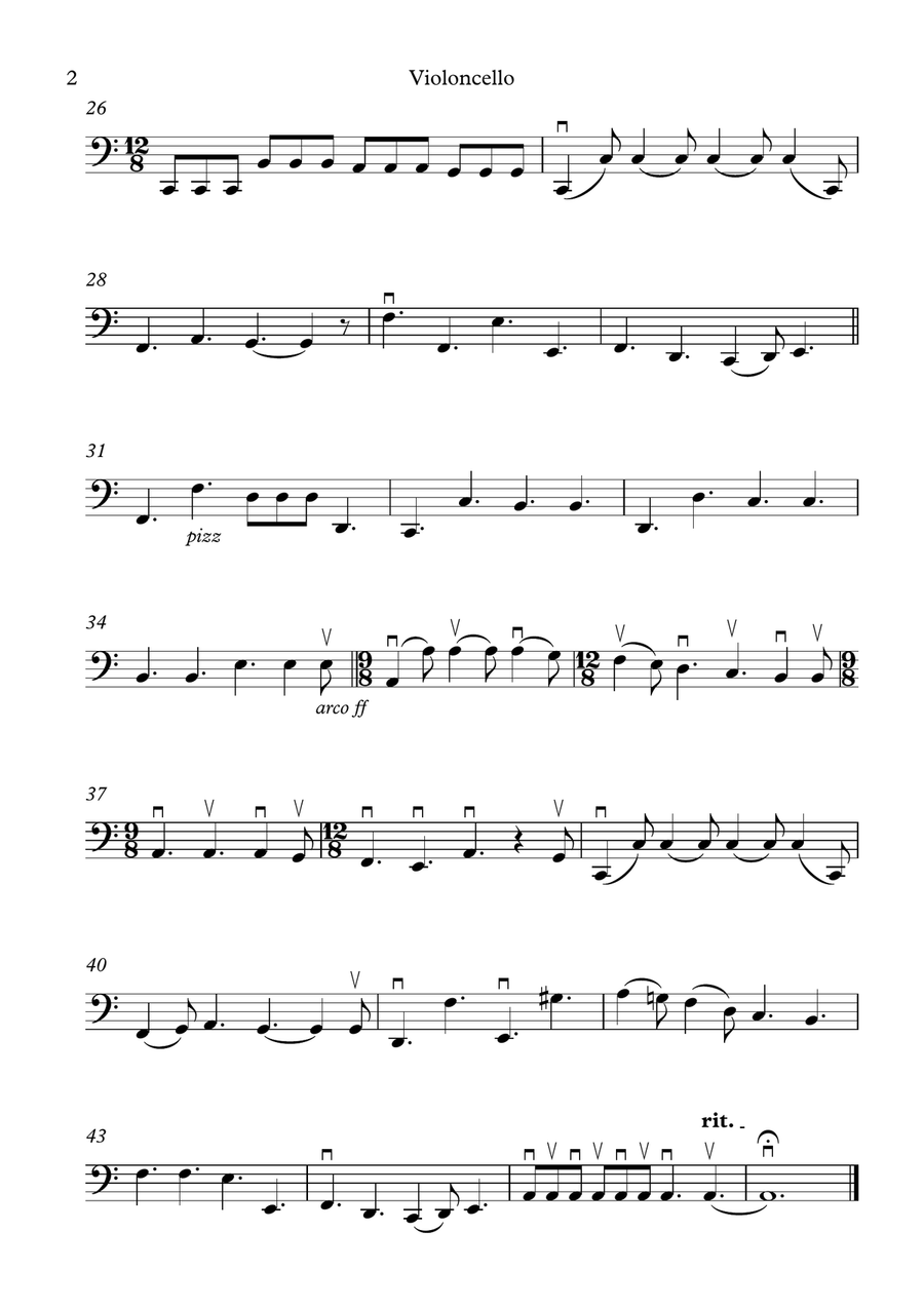 THE ANGEL GABRIEL for STRING QUARTET AND/OR STRING ORCHESTRA String Quartet scores gallery preview page 4