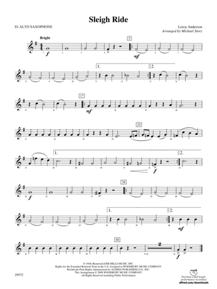 Sleigh Ride: E-flat Alto Saxophone