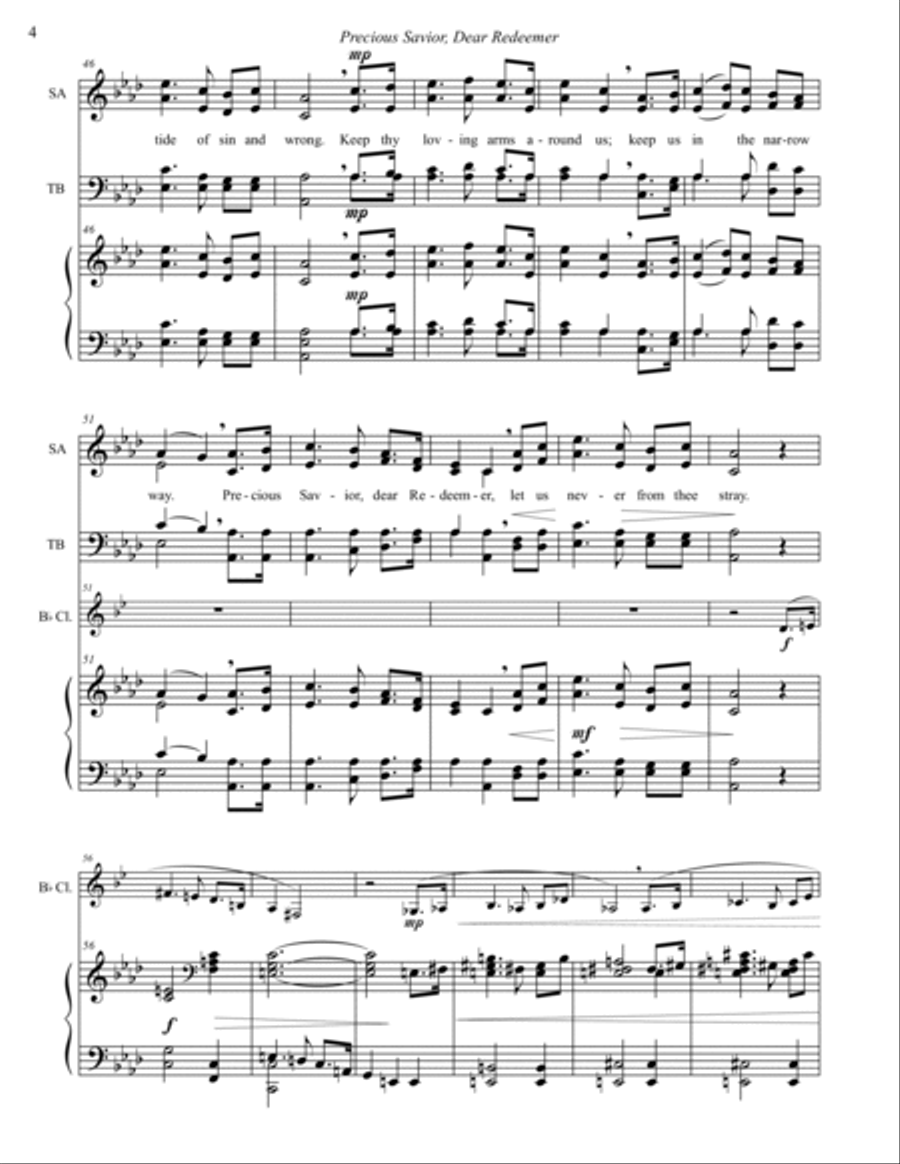 Precious Savior, Dear Redeemer 4-Part scores gallery preview page 4