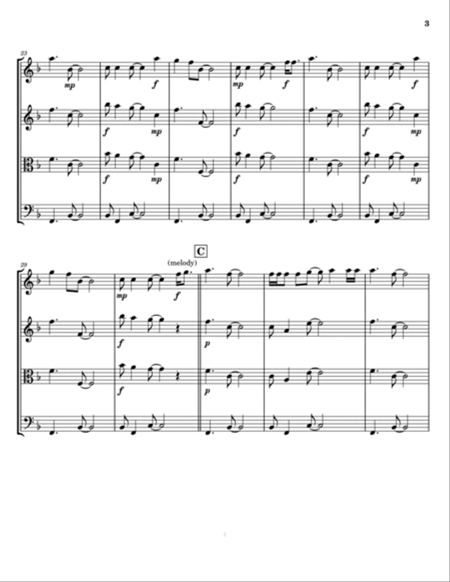 Free Fallin' String Trio scores gallery preview page 3