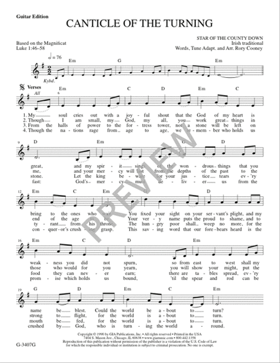 Canticle of the Turning - Guitar edition Guitar scores gallery preview page 2