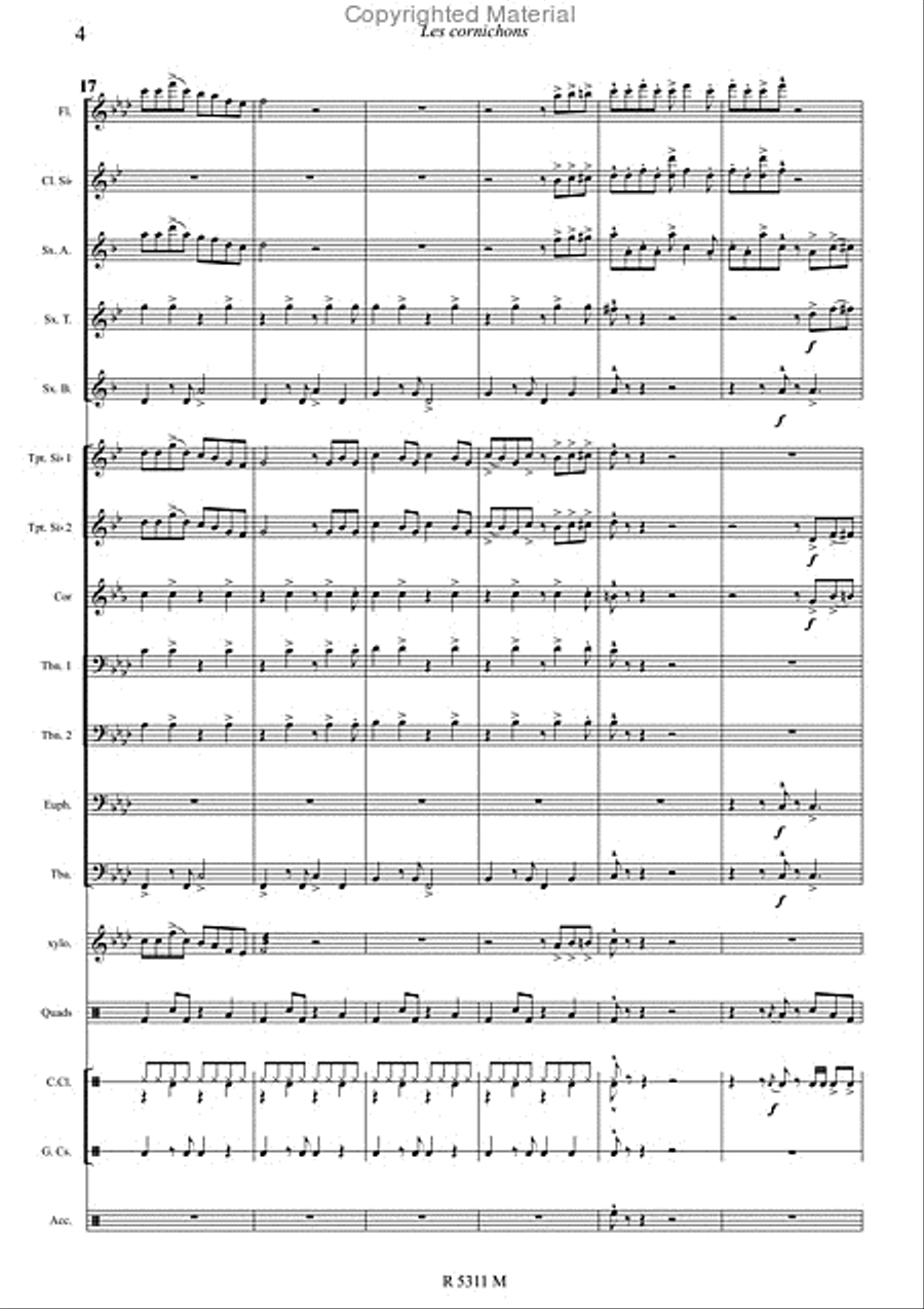 Les cornichons Marching Band scores gallery preview page 5