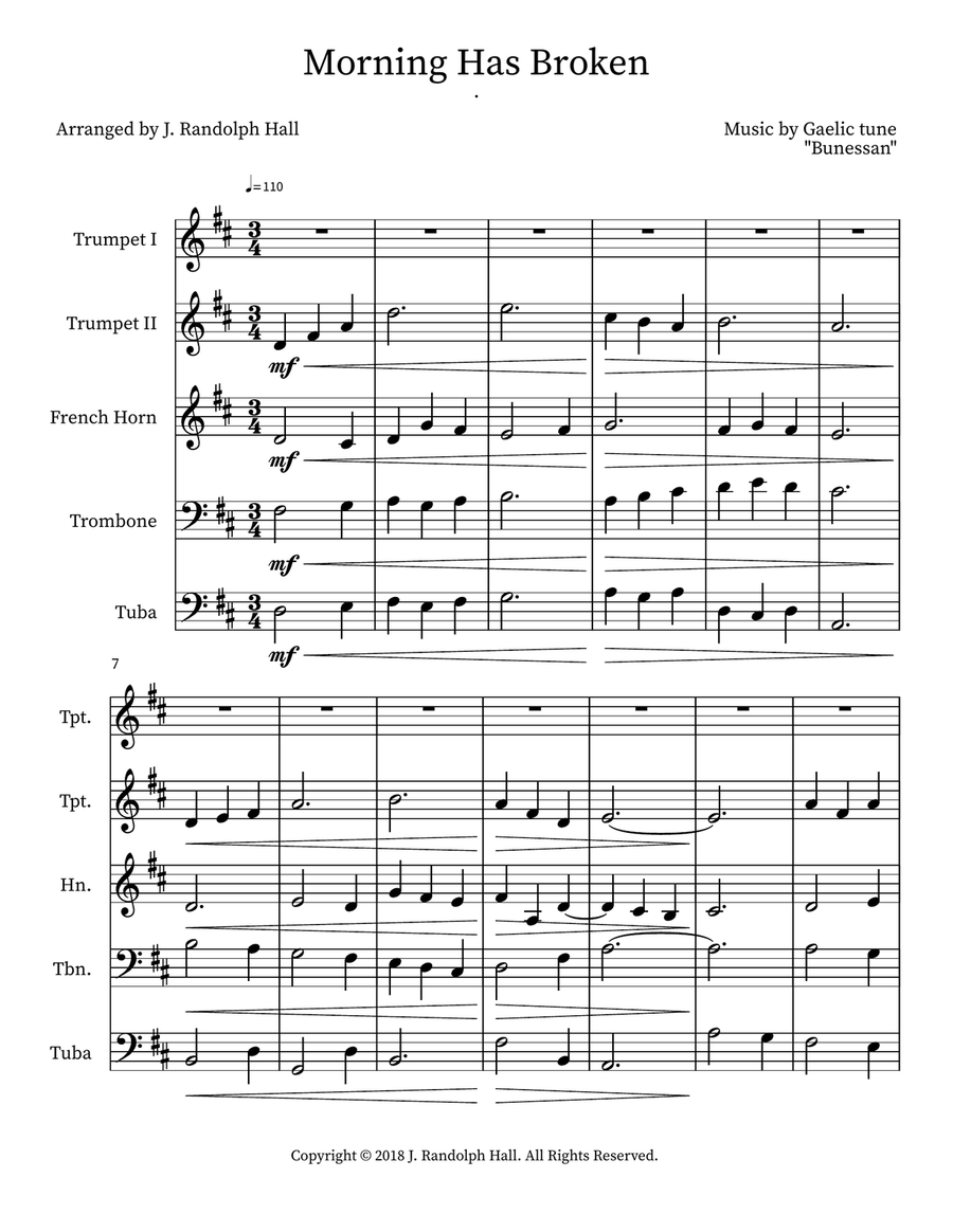 Morning Has Broken Small Ensemble scores gallery preview page 1