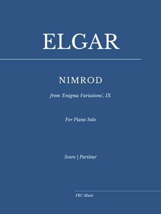 Book cover for Nimrod (from 'Enigma Variations', IX) for Piano Solo