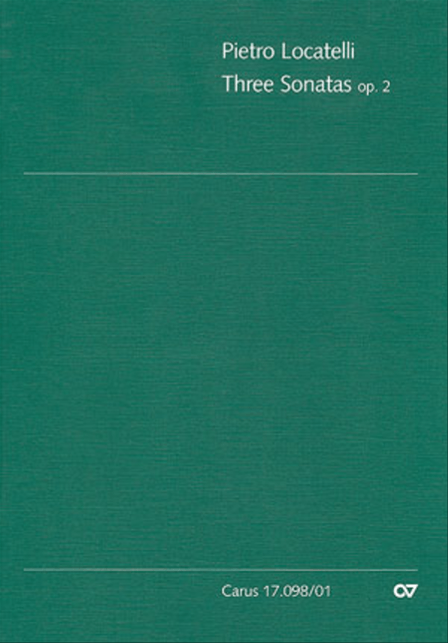 Three Sonatas op. 2 Flute scores gallery preview page 1