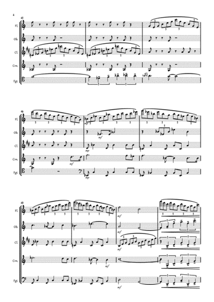 Gusty Garden Galaxy - Woodwind quintet (Full score & parts) image number null