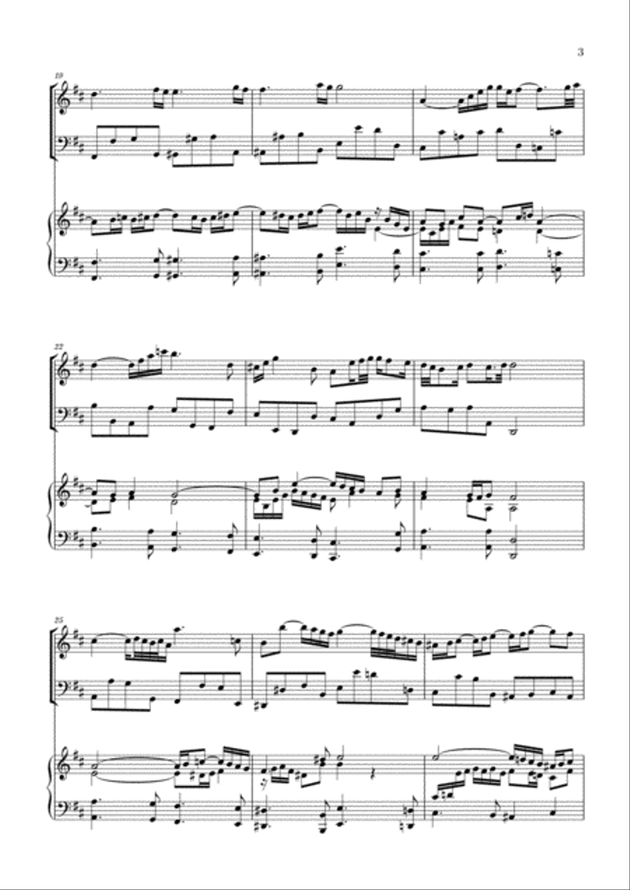 Bach: Air on the G String for Violin, Violoncello and Piano Piano Trio scores gallery preview page 3