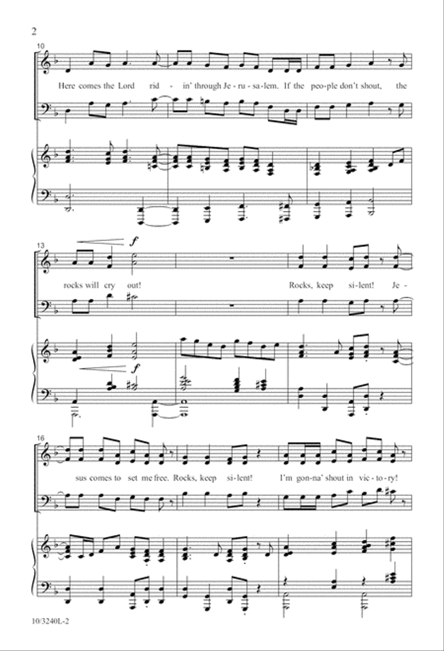 Ain't No Rock Gonna' Shout for Me 3-Part scores gallery preview page 2
