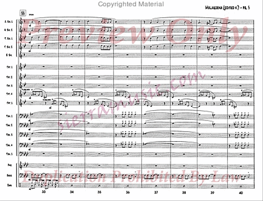 Malaguena Malaguena Jazz Ensemble scores gallery preview page 6