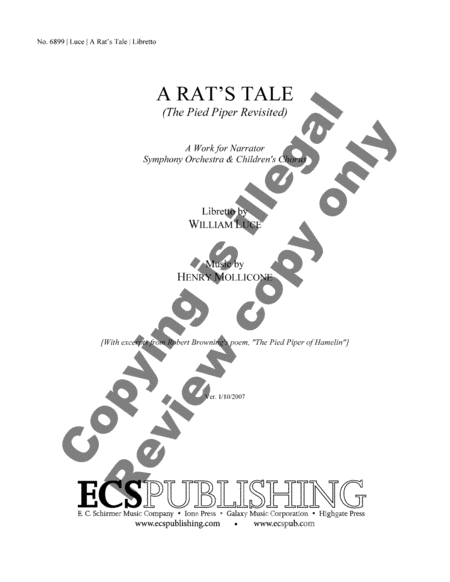 A Rat's Tale (Libretto)
