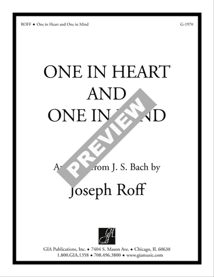 One in Heart and One in Mind Choir scores gallery preview page 2