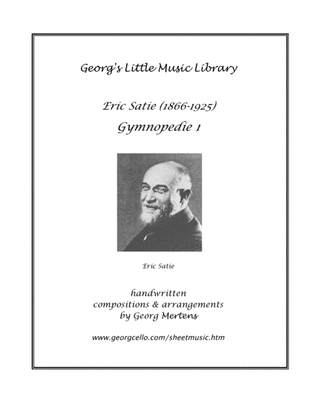 Book cover for Eric Satie - Gymnopedie 1 arr. for guitar
