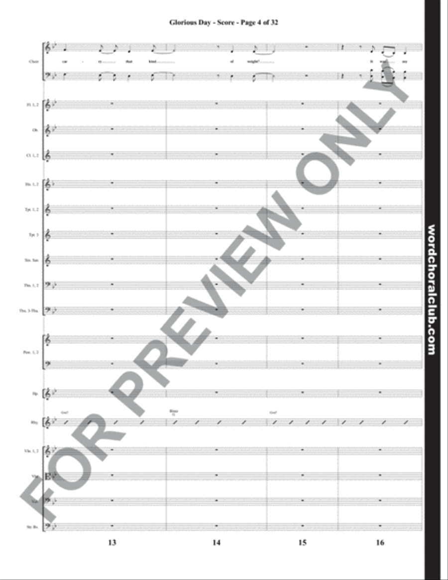 Glorious Day with Christ the Lord Is Risen Today - Orchestration Choir scores gallery preview page 5