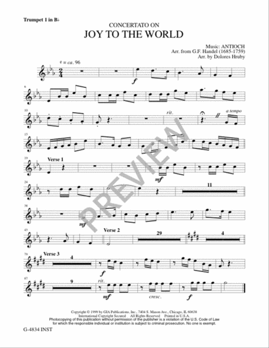 Joy to the World - Instrument edition Trombone scores gallery preview page 4