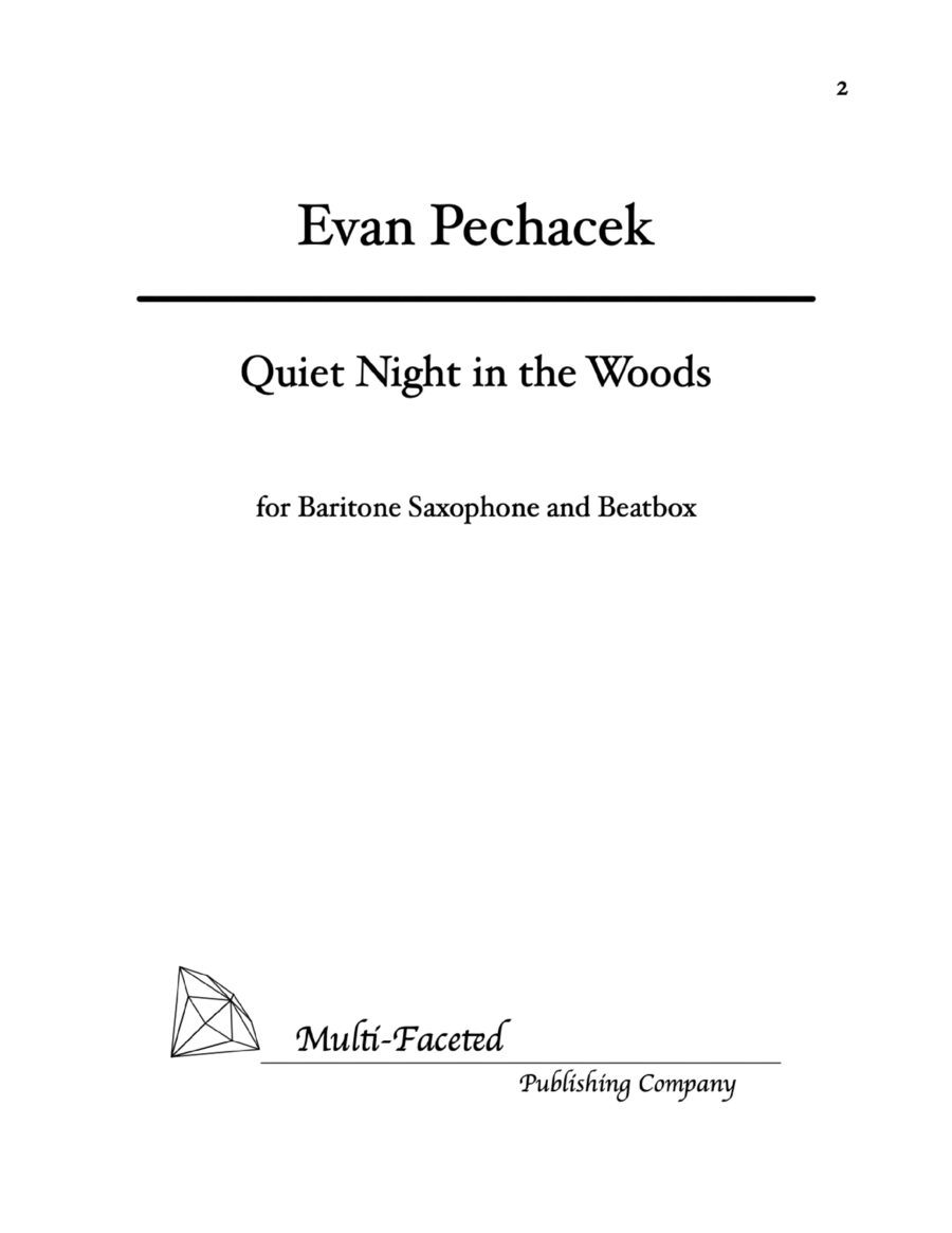 Quiet Night in the Woods Set of Parts scores gallery preview page 1