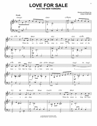 Love For Sale [Jazz version] (from The New Yorkers) (arr. Brent Edstrom)