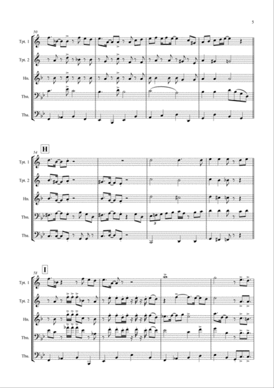 Copacabana (At The Copa) Brass Ensemble scores gallery preview page 5