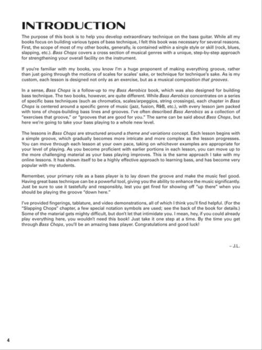 Bass Chops Bass Guitar Tablature scores gallery preview page 4