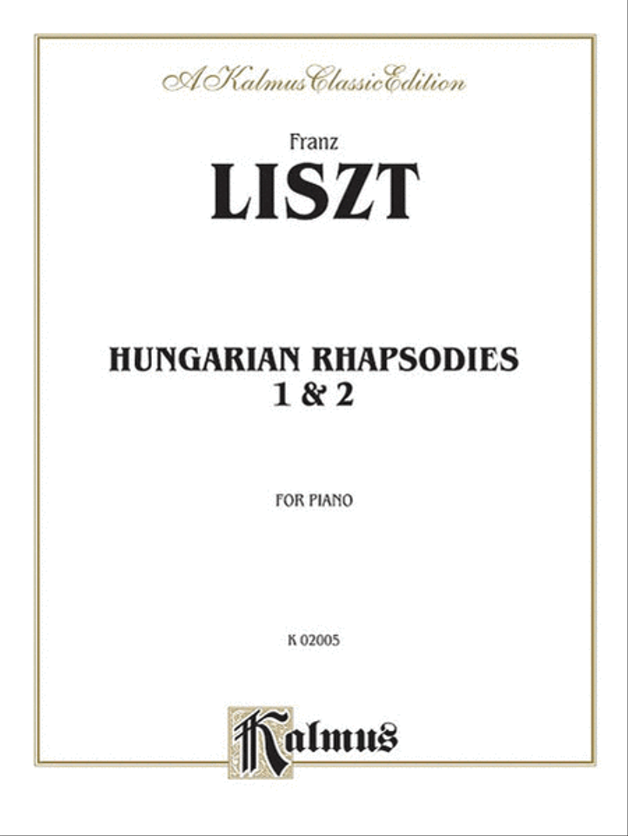 Hungarian Rhapsodies, Nos. 1 & 2 Piano Solo scores gallery preview page 1