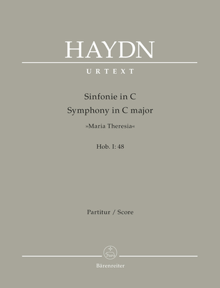 Book cover for Symphony C major Hob. I:48 "Maria Theresia"