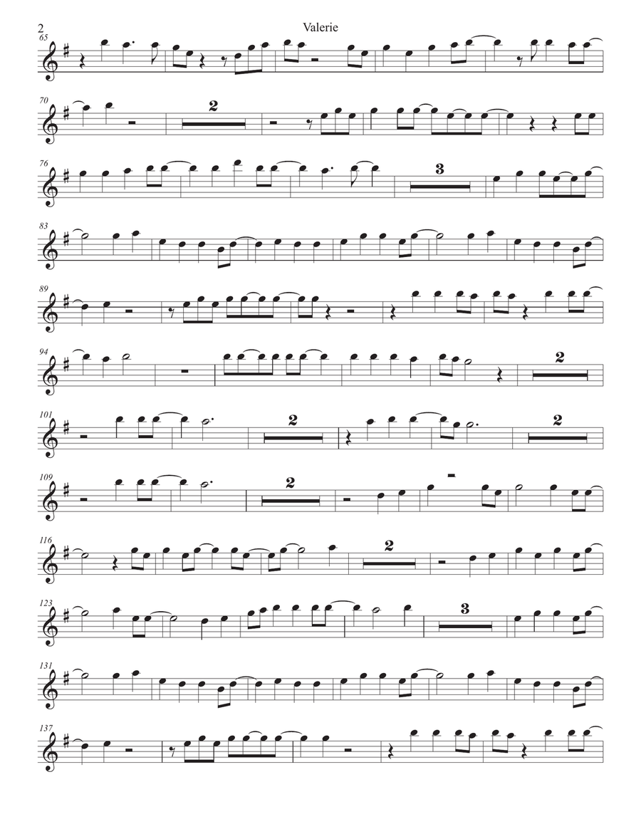 Valerie Tenor Saxophone scores gallery preview page 2