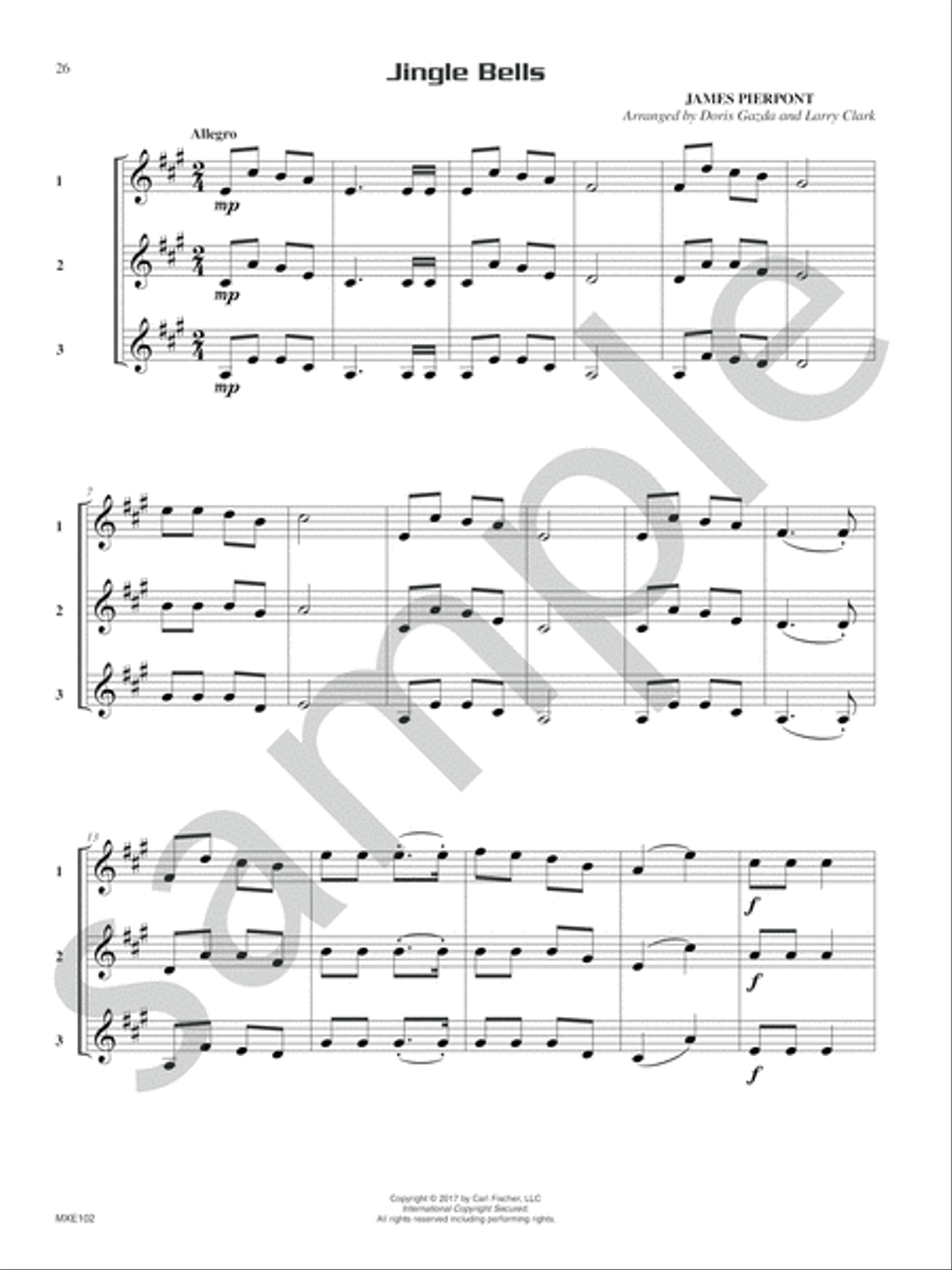 Compatible Trios for Christmas Clarinet scores gallery preview page 13