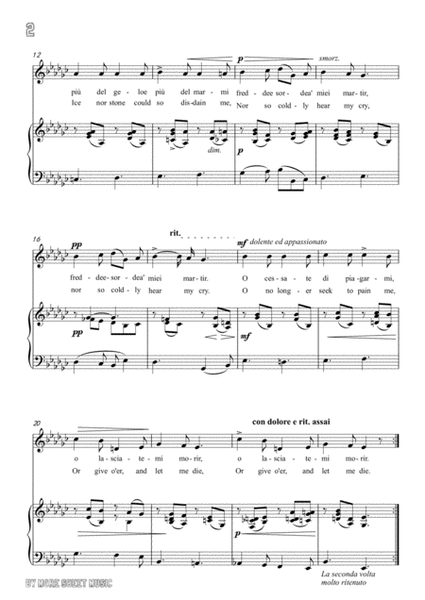 Scarlatti-O cessate di piagarmi in e flat minor,for Voice and Piano image number null
