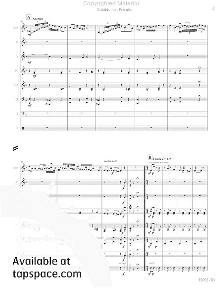 Czardas Percussion Ensemble scores gallery preview page 6