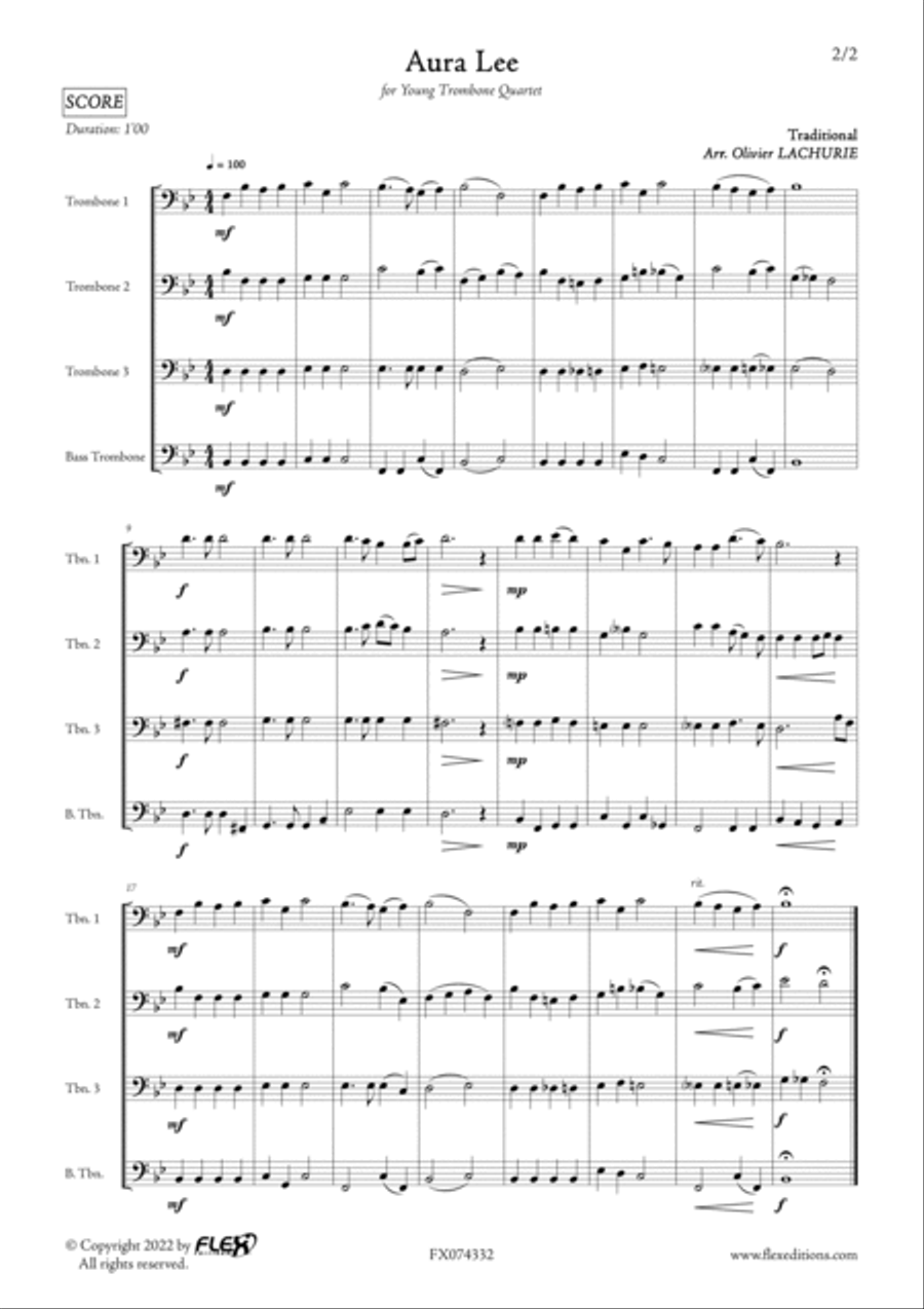 Aure Lee Trombone scores gallery preview page 2