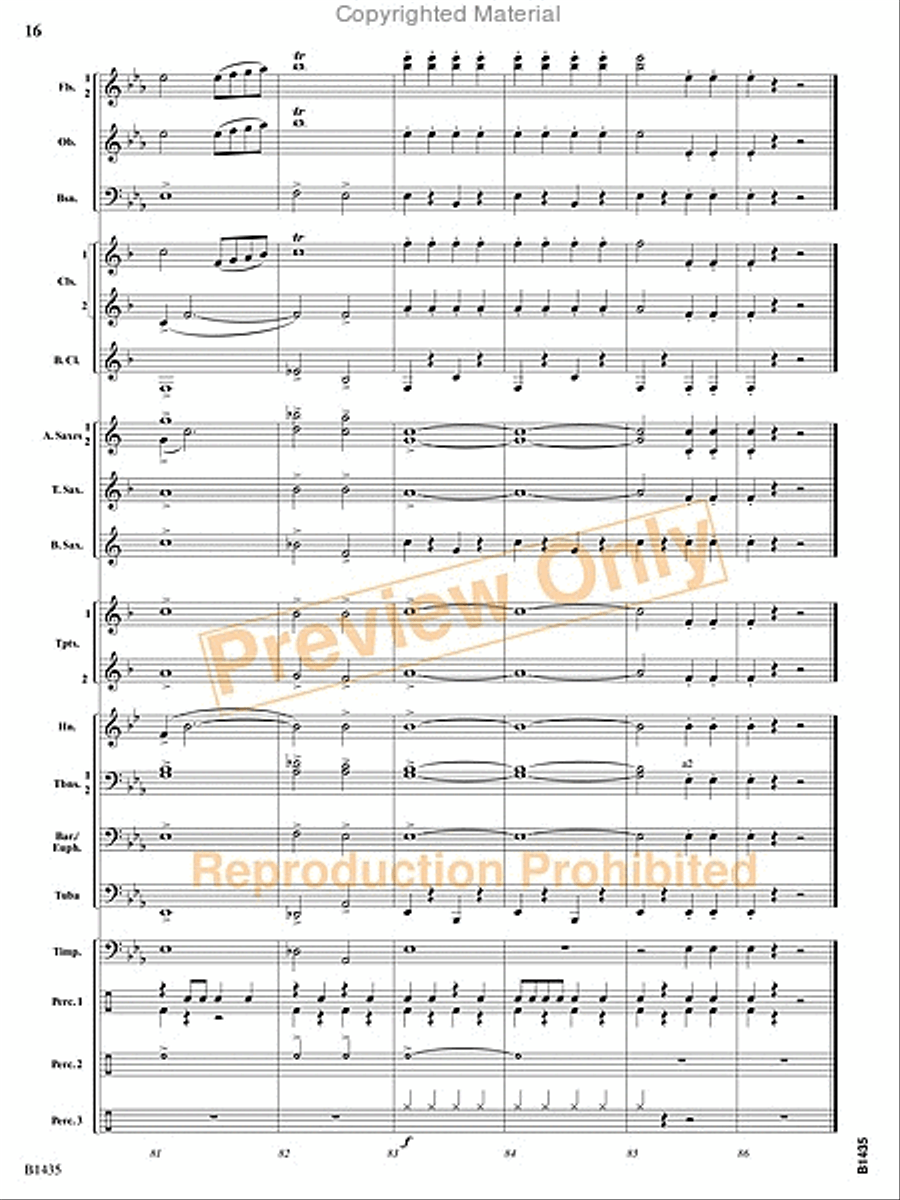 Grandma Got Run Over by a Reindeer Concert Band scores gallery preview page 15