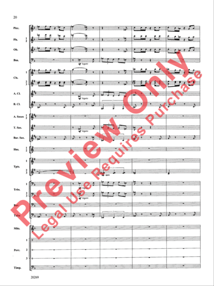 Night in the Tropics Concert Band scores gallery preview page 21