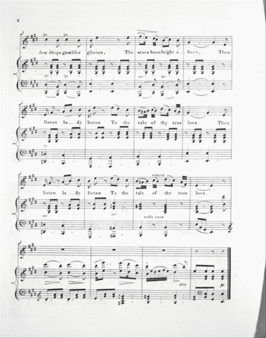 The Shades of Eve Are Falling. A Serenade Voice scores gallery preview page 3