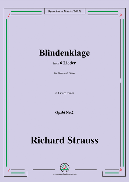 Richard Strauss-Blindenklage,in f sharp minor image number null
