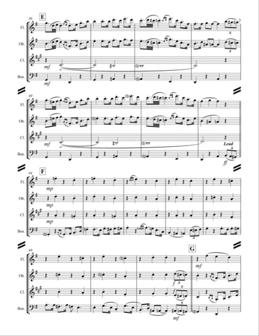 Bubbles In The Wine Woodwind Quartet scores gallery preview page 4