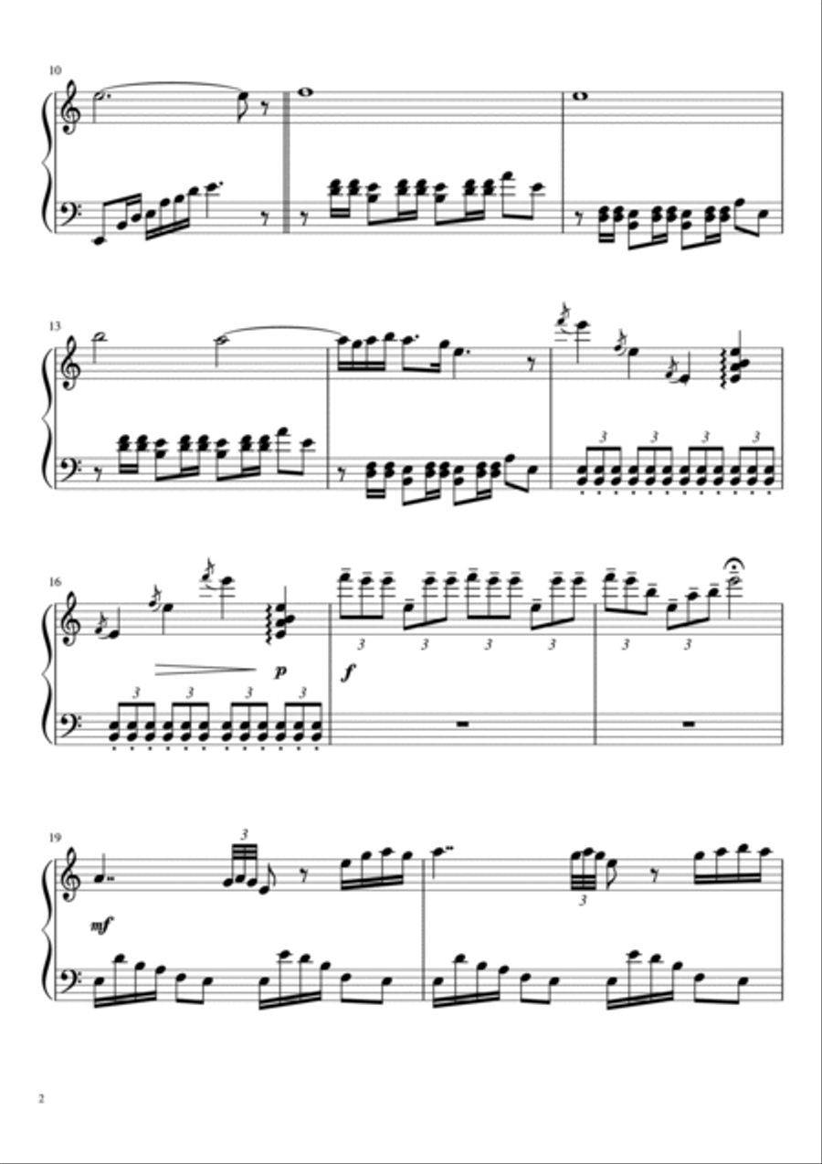 Harunoumi Harunoumi Piano Solo scores gallery preview page 2