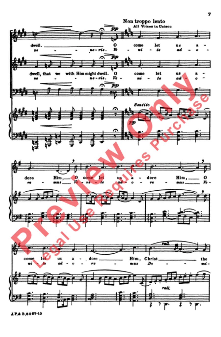 Gesu Bambino (The Infant Jesus) 3-Part scores gallery preview page 8