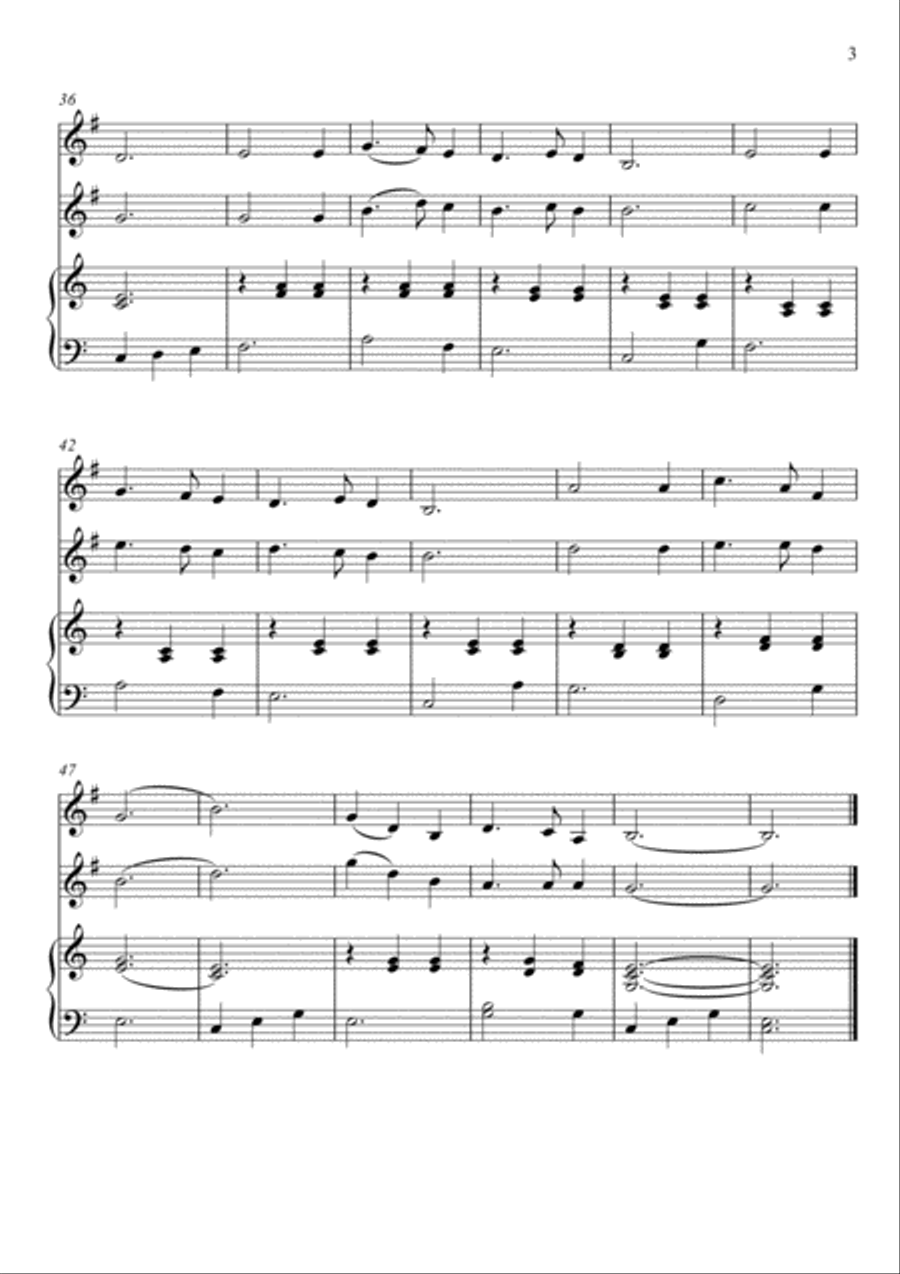 Franz Gruber - Silent Night (Horn in F and English Horn Duet) Small Ensemble scores gallery preview page 3