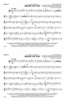 Shape of You: 1st F Horn
