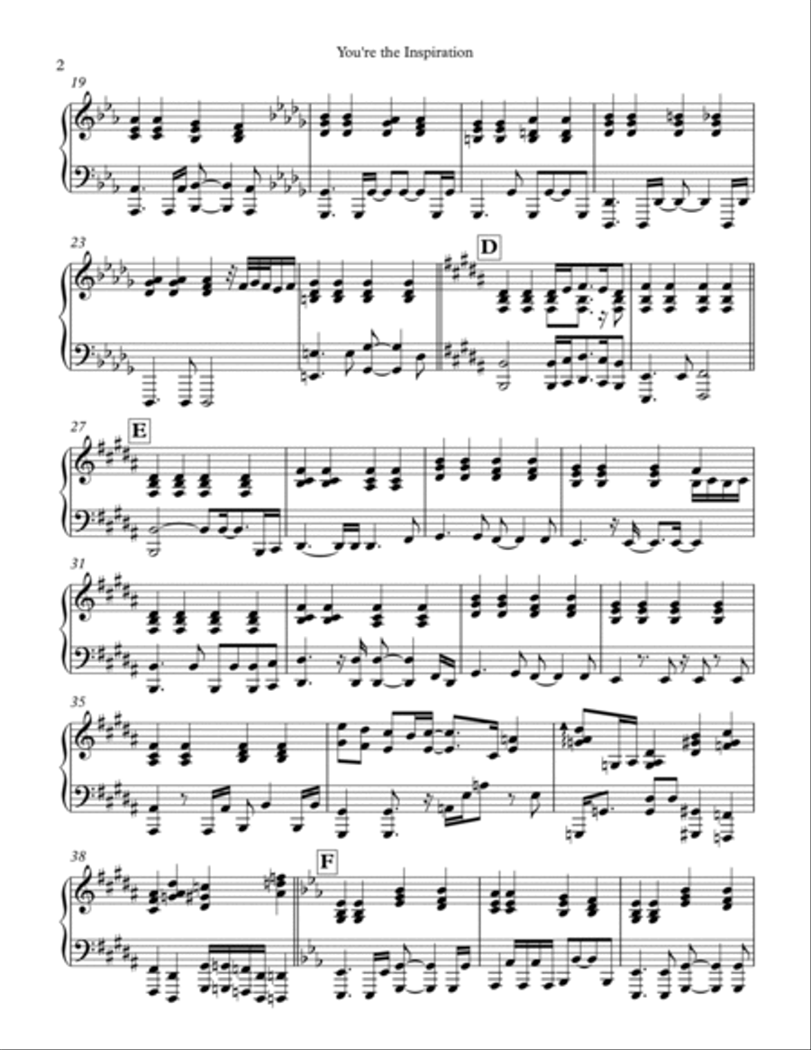 You're The Inspiration Voice scores gallery preview page 3