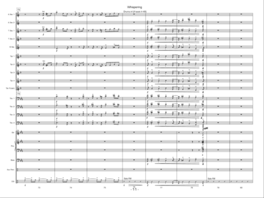 Whispering Whispering Jazz Ensemble scores gallery preview page 11
