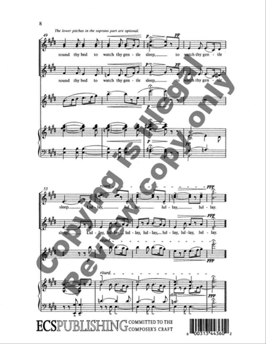 A Christmas Celebration: Lullaby 3-Part scores gallery preview page 8