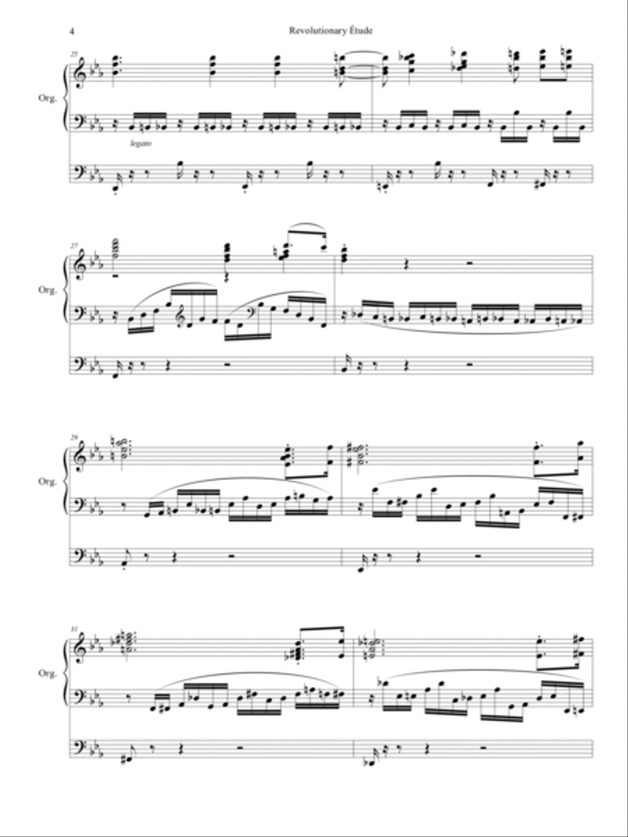 Revolutionary Étude (F. Chopin) Arranged for Organ Organ Solo scores gallery preview page 5